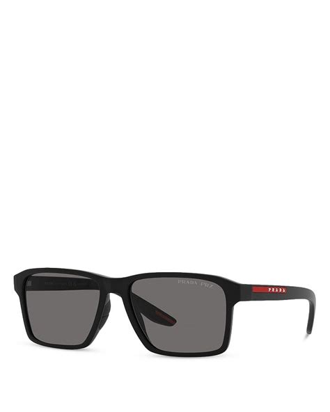 Prada Sport Low Bridge Fit Rectangle Sunglasses, 58mm